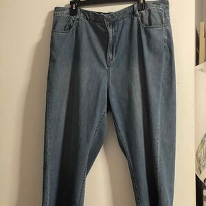 Coldwater Creek lightweight wide-leg jeans. Size 18P. Excellent condition.